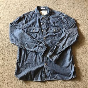 American Eagle denim style long sleeve button up
